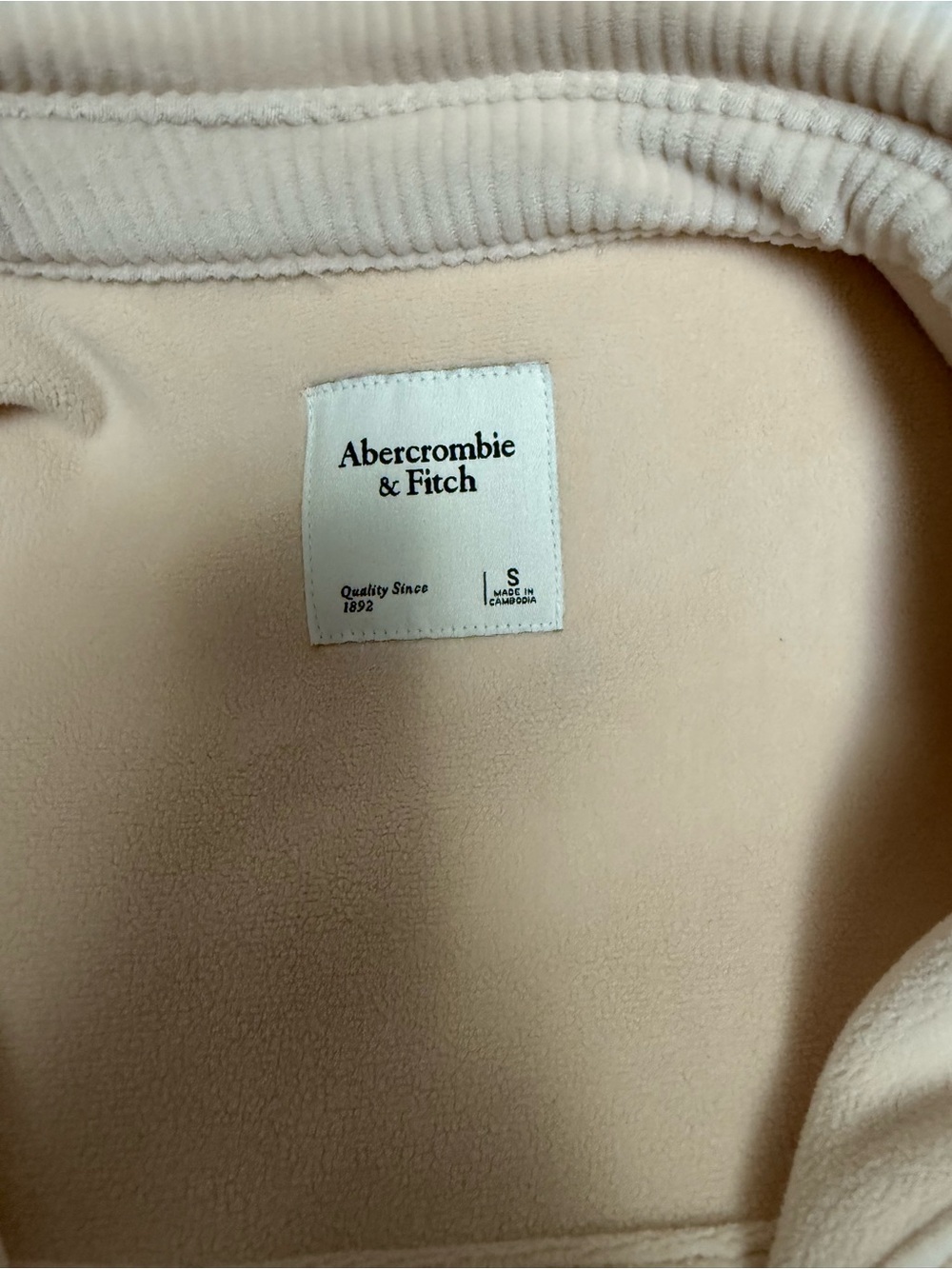 Abercrombie & Fitch Cream Corduroy Jacket - Picture 2 of 4